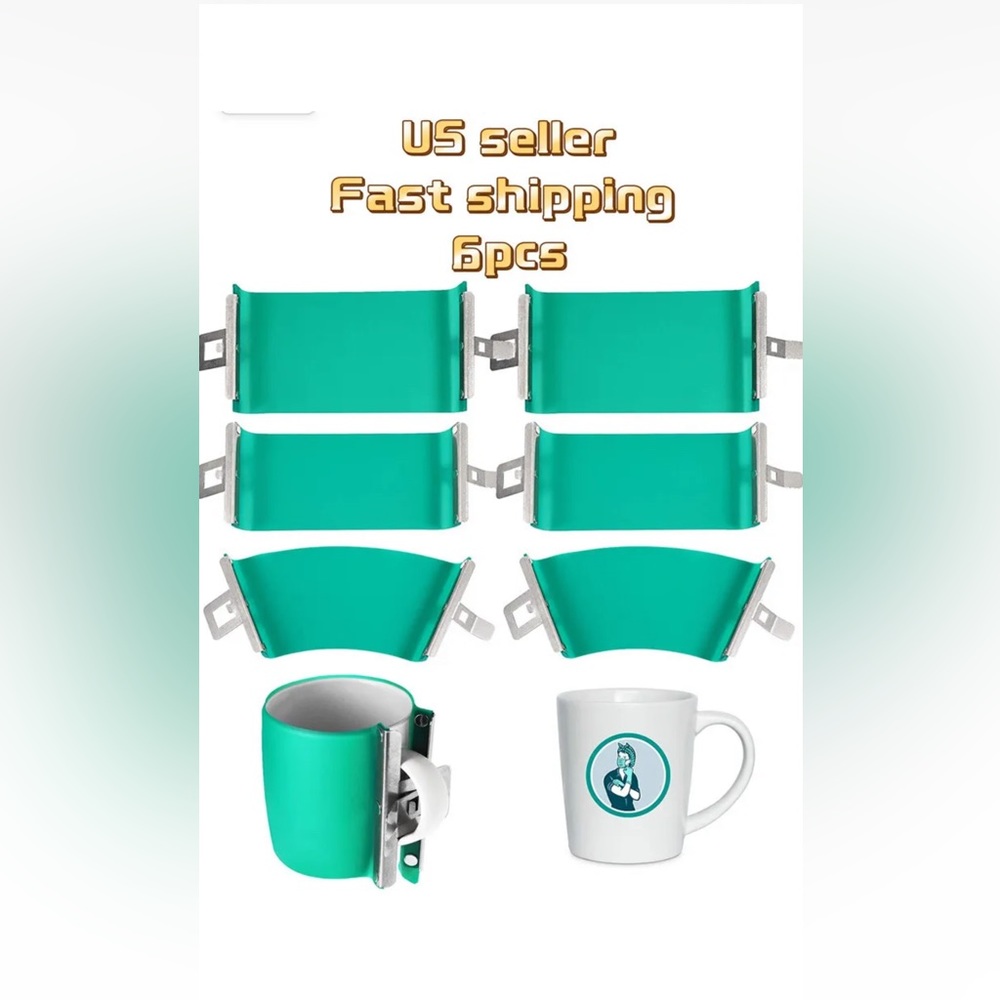 6PCS  3D Sublimation 11OZ , 12OZ 15OZSilicone Mug Wrap, Heat Press Clamp Fixture